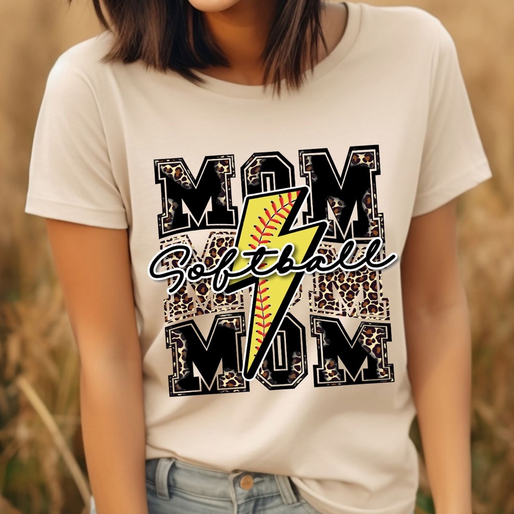 Mama Softball shirt, natural bella canvas shirt, mom sports shirt